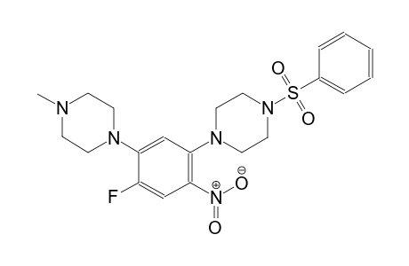 1-{2-fluoro-4-nitro-5-[4-(phenylsulfonyl)-1-piperazinyl]phenyl}-4-methylpiperazine