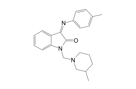 Indol-2-one, 1-(3-methylpiperidin-1-ylmethyl)-3-(p-tolylimino)-1,3-dihydro-