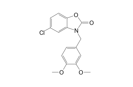 1,3-Benzoxazol-2(3H)-one, 5-chloro-3-[(3,4-dimethoxyphenyl)methyl]-