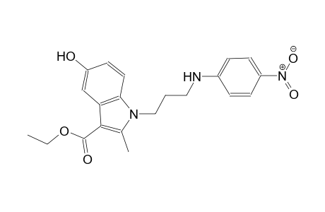 5-Hydroxy-2-methyl-1-[3-(4-nitroanilino)propyl]-3-indolecarboxylic acid ethyl ester