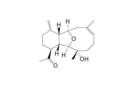 1-[(1R,2R,3S,7S,8R,10Z,14S)-14-hydroxy-10,14-dimethyl-6-methylidene-15-oxatricyclo[6.6.1.02,7]pentadec-10-en-3-yl]ethan-1-one