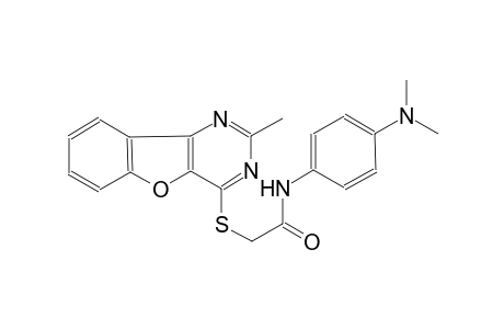 N-[4-(dimethylamino)phenyl]-2-[(2-methyl[1]benzofuro[3,2-d]pyrimidin-4-yl)sulfanyl]acetamide