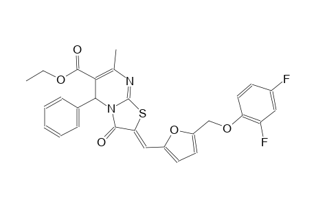 ethyl (2Z)-2-({5-[(2,4-difluorophenoxy)methyl]-2-furyl}methylene)-7-methyl-3-oxo-5-phenyl-2,3-dihydro-5H-[1,3]thiazolo[3,2-a]pyrimidine-6-carboxylate
