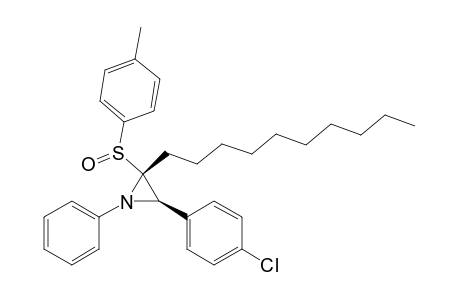 Aziridine, 3-(4-chlorophenyl)-2-decyl-2-[(4-methylphenyl)sulfinyl]-1-phenyl-, (2.alpha.,3.beta.)-(.+-.)-