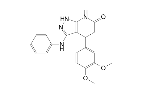 6H-pyrazolo[3,4-b]pyridin-6-one, 4-(3,4-dimethoxyphenyl)-1,4,5,7-tetrahydro-3-(phenylamino)-