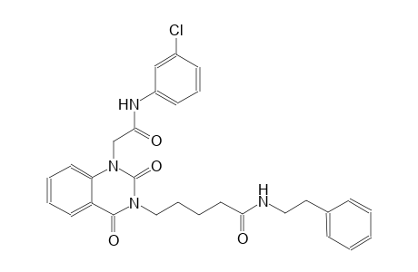5-(1-[2-(3-chloroanilino)-2-oxoethyl]-2,4-dioxo-1,4-dihydro-3(2H)-quinazolinyl)-N-(2-phenylethyl)pentanamide