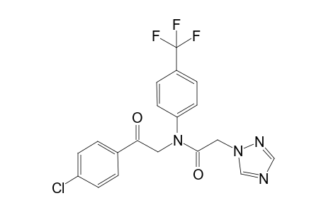 N-(2-(4-chlorophenyl)-2-oxoethyl)-2-(1H-1,2,4-triazol-1-yl)-N-(4-(trifluoromethyl)phenyl)acetamide