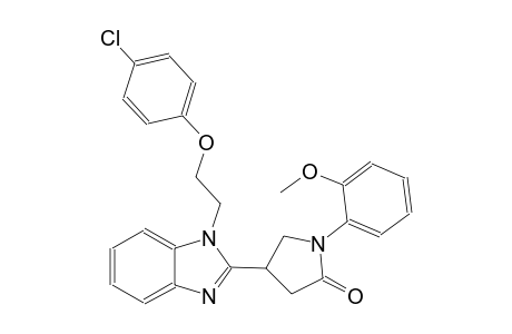 4-{1-[2-(4-chlorophenoxy)ethyl]-1H-benzimidazol-2-yl}-1-(2-methoxyphenyl)-2-pyrrolidinone