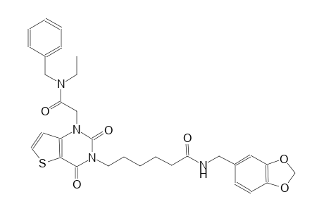 N-(1,3-benzodioxol-5-ylmethyl)-6-(1-{2-[benzyl(ethyl)amino]-2-oxoethyl}-2,4-dioxo-1,4-dihydrothieno[3,2-d]pyrimidin-3(2H)-yl)hexanamide