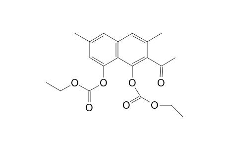 Carbonic acid, 2-acetyl-3,6-dimethyl-1,8-naphthalenediyl diethyl ester