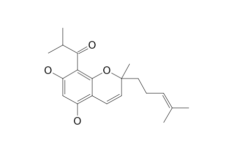 EMPETRIKARINEN_A;1-[5,7-DIHYDROXY-2-METHYL-2-(4-METHYLPENT-3-ENYL)-CHROMEN-8-YL]-2-METHYLPROPAN-1-ONE