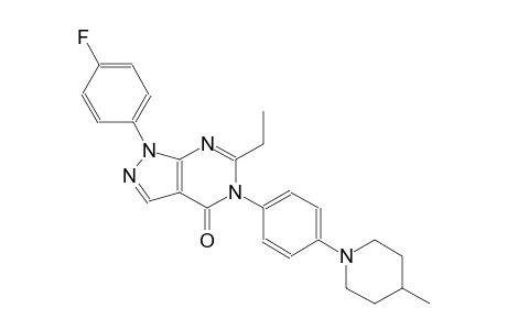 4H-pyrazolo[3,4-d]pyrimidin-4-one, 6-ethyl-1-(4-fluorophenyl)-1,5-dihydro-5-[4-(4-methyl-1-piperidinyl)phenyl]-