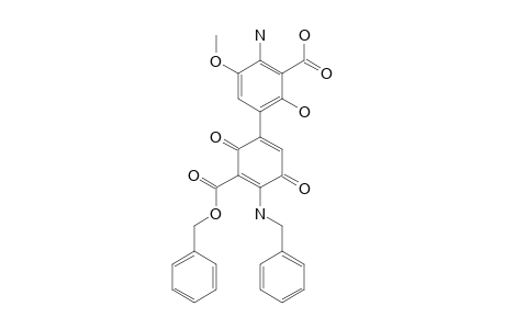 2-AMINO-5-(4-N-BENZYLAMINO-5-CARBOXYBENZYL-3,6-DIOXOCYCLOHEXA-1,4-DIENYL)-6-HYDROXY-3-METHOXYBENZOIC-ACID