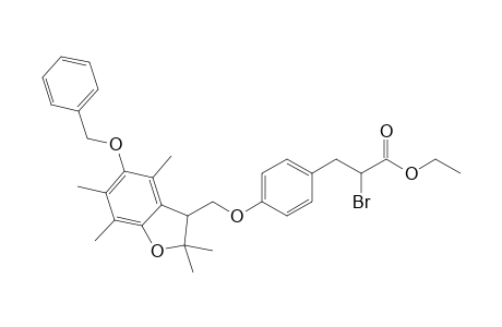 Ethyl 2-Bromo-3-[4-(5-benzyloxy-2,3-dihydro-2,2,4,6,7-pentamethylbenzofuran-3-ylmethoxy)phenyl]propanoate