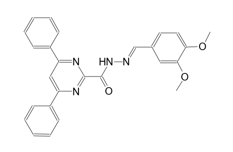 2-pyrimidinecarboxylic acid, 4,6-diphenyl-, 2-[(E)-(3,4-dimethoxyphenyl)methylidene]hydrazide