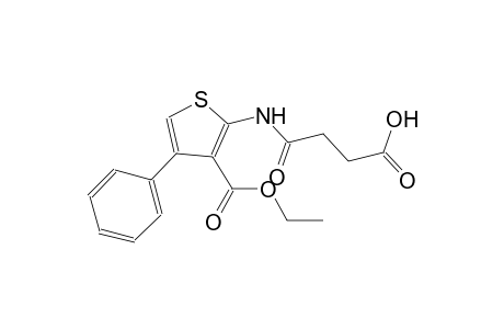 3-thiophenecarboxylic acid, 2-[(3-carboxy-1-oxopropyl)amino]-4-phenyl-, ethyl ester