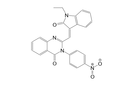 2-[(Z)-(1-ethyl-2-oxo-1,2-dihydro-3H-indol-3-ylidene)methyl]-3-(4-nitrophenyl)-4(3H)-quinazolinone
