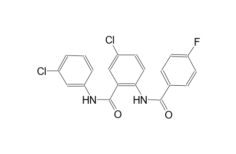 5-chloro-N-(3-chlorophenyl)-2-[(4-fluorobenzoyl)amino]benzamide