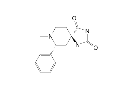 1-METHYL-2-PHENYLPIPERIDINE-4-SPIRO-5'-IMIDAZOLIDINE-2',4'-DIONE;MAJOR_ISOMER