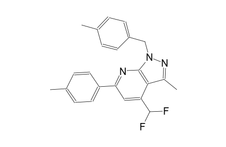 1H-pyrazolo[3,4-b]pyridine, 4-(difluoromethyl)-3-methyl-6-(4-methylphenyl)-1-[(4-methylphenyl)methyl]-
