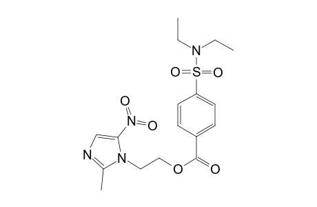 Benzoic acid, 4-[(diethylamino)sulfonyl]-, 2-(2-methyl-5-nitro-1H-imidazol-1-yl)ethyl ester