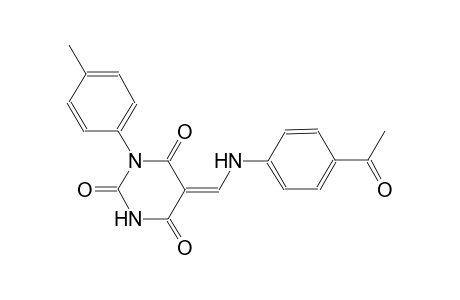 (5Z)-5-[(4-acetylanilino)methylene]-1-(4-methylphenyl)-2,4,6(1H,3H,5H)-pyrimidinetrione