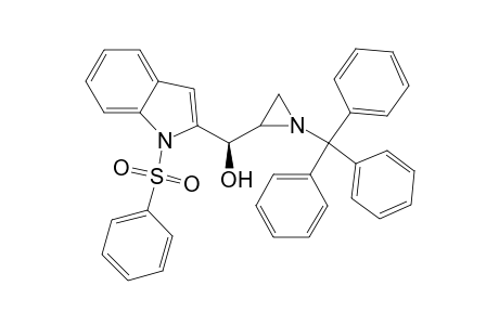 (2R,.alpha.(.xi.))-.alpha.-[1-(Phenylsulfonyl)-2-indolyl]-1-triphenylmethyl-2-aziridinemethol
