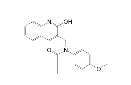 N-[(2-hydroxy-8-methyl-3-quinolinyl)methyl]-N-(4-methoxyphenyl)-2,2-dimethylpropanamide