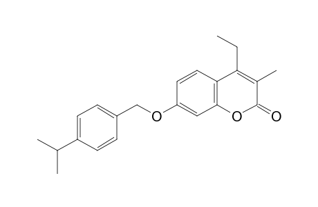 2H-1-Benzopyran-2-one, 4-ethyl-3-methyl-7-[[4-(1-methylethyl)phenyl]methoxy]-
