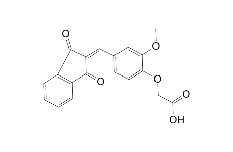 2-[4-[(1,3-diketoindan-2-ylidene)methyl]-2-methoxy-phenoxy]acetic acid