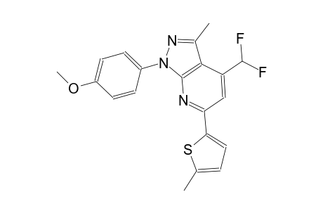 1H-pyrazolo[3,4-b]pyridine, 4-(difluoromethyl)-1-(4-methoxyphenyl)-3-methyl-6-(5-methyl-2-thienyl)-