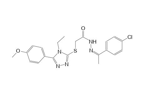 N'-[(Z)-1-(4-chlorophenyl)ethylidene]-2-{[4-ethyl-5-(4-methoxyphenyl)-4H-1,2,4-triazol-3-yl]sulfanyl}acetohydrazide