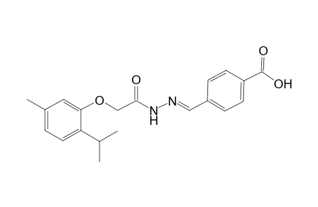 4-[(E)-[2-(5-methyl-2-propan-2-yl-phenoxy)ethanoylhydrazinylidene]methyl]benzoic acid
