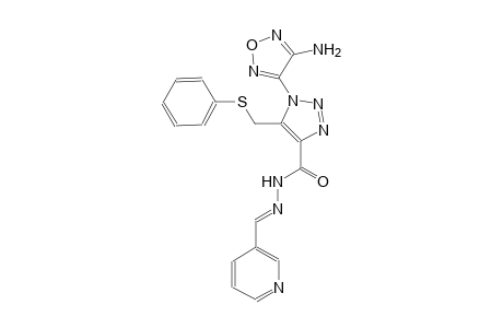 1-(4-amino-1,2,5-oxadiazol-3-yl)-5-[(phenylsulfanyl)methyl]-N'-[(E)-3-pyridinylmethylidene]-1H-1,2,3-triazole-4-carbohydrazide