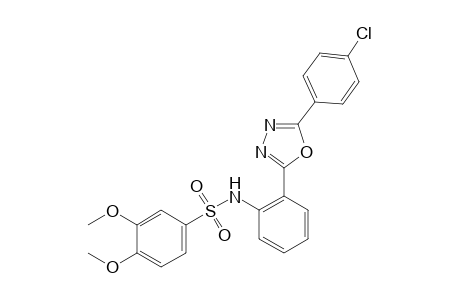 2'-[5-(p-chlorophenyl)-1,3,4-oxadiazol-2-yl]-3,4-dimethoxybenzenesulfonanilide