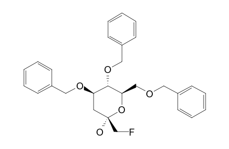 4,5,7-TRI-O-BENZYL-1,3-DIDEOXY-1-FLUORO-ALPHA-D-GLYCERO-D-XYLO-HEPT-2-ULOPYRANOSIDE