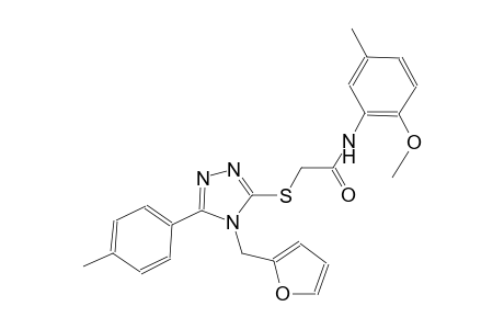 2-{[4-(2-furylmethyl)-5-(4-methylphenyl)-4H-1,2,4-triazol-3-yl]sulfanyl}-N-(2-methoxy-5-methylphenyl)acetamide