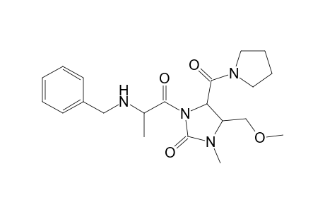 1-Methyl-3-[2-(N-benzylamino)propionyl]-5-(methoxymethyl)-4-[(pyrrolidin-1-yl)carbonyl]-tetrahydroimidazol-2-one