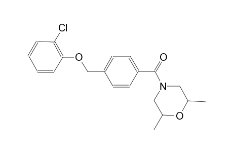 4-{4-[(2-chlorophenoxy)methyl]benzoyl}-2,6-dimethylmorpholine