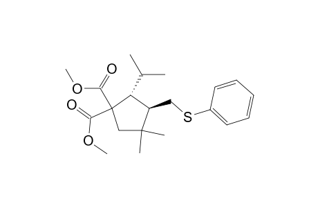 (2R,3R)-dimethyl 2-isopropyl-4,4-dimethyl-3-(phenylthiomethyl)cyclopentane-1,1-dicarboxylate