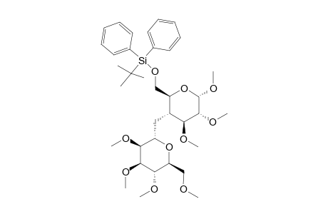 METHYL-2,3,4,6-TETRA-O-METHYL-ALPHA-D-MANNOPYRANOSYL-(1->4A)-6-O-(TERT.-BUTYLDIPHENYLSILYL)-2,3-DI-O-METHYL-4A-CARBA-ALPHA-D-GLUCOPYRANOSIDE
