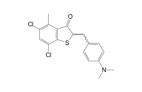5,7-dichloro-2-[p-(dimethylamino)benzylidene]-4-methylbenzo[b]thiophen-3(2H)-one