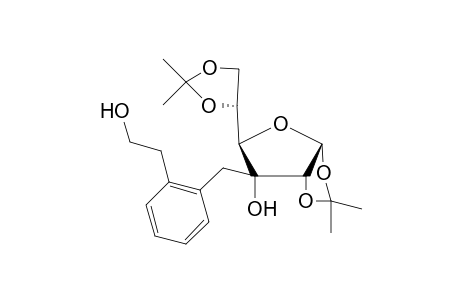 3-C-[2-(2-Hydroxyethyl)phenylmethyl]-1,2:5,6-di-O-isopropylidenr-.alpha.,D-allofuranose