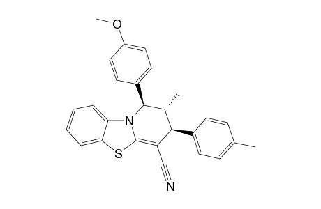 (1R*,2R*,3S*)-1-(4-Methoyphenyl)-2-methyl-3-(p-tolyl)-2,3-dihydro-1H-pyrido[2,1-b]benzothiazole-4-carbonitrile