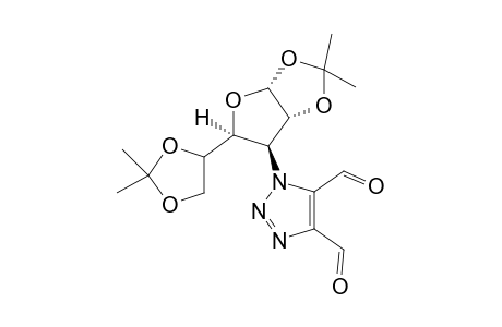 4,5-Dicarbaldehyde-1-(3'-deoxy-1',2':5',6'-di-O-isopropylidene-.alpha.,D-glucofuranos-3'-yl)-1,2,3-triazole