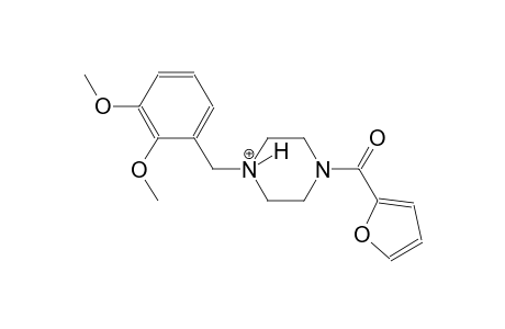 1-(2,3-dimethoxybenzyl)-4-(2-furoyl)piperazin-1-ium