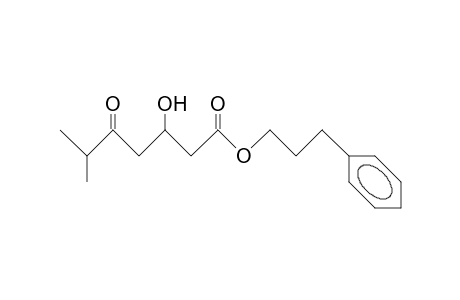 3-Hydroxy-6-methyl-5-oxo-heptanoic acid, (3-phenyl-propyl) ester