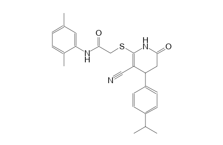 acetamide, 2-[[3-cyano-1,4,5,6-tetrahydro-4-[4-(1-methylethyl)phenyl]-6-oxo-2-pyridinyl]thio]-N-(2,5-dimethylphenyl)-