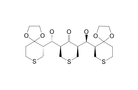 (3R,5S)-REL-3,5-BIS-[(S)-1,4-DIOXA-8-THIASPIRO-[4.5]-DEC-6-YLHYDROXYMETHYL]-TETRAHYDRO-4H-THIOPYRAN-4-ONE