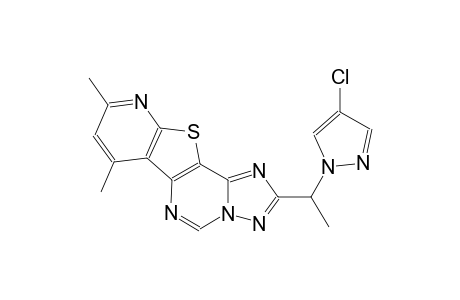 2-[1-(4-chloro-1H-pyrazol-1-yl)ethyl]-7,9-dimethylpyrido[3',2':4,5]thieno[2,3-e][1,2,4]triazolo[1,5-c]pyrimidine